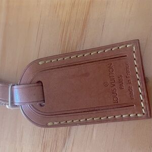 Vintage Louis Vuitton Luggage Tag
Brown leather with very little wear.